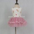 New design twill fabric pink mesh princess dress